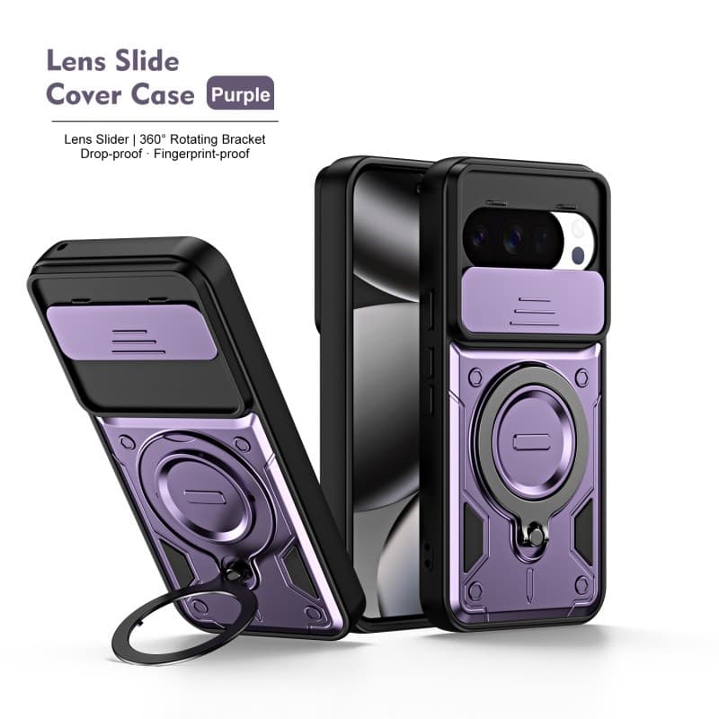 Tianhuan capa de lente deslizante capa de telefone adequada para Google PIXEL10 5g global/PIXEL10PRO 5g suporte rotativo