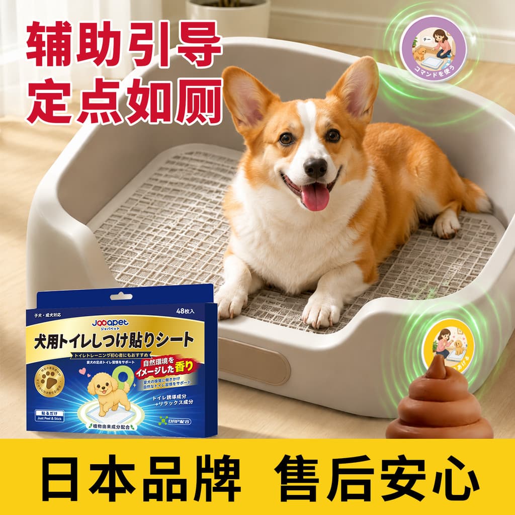 [Marca japonesa japapet] Adesivo de banheiro para treinamento de ponto fixo para cães, treinamento de animais de estimaç