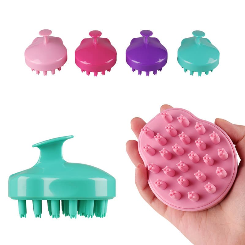 Silicone Shampoo escova cabeça limpeza massagem corporal escova de banho Pet escova confortável massagem pente supriment