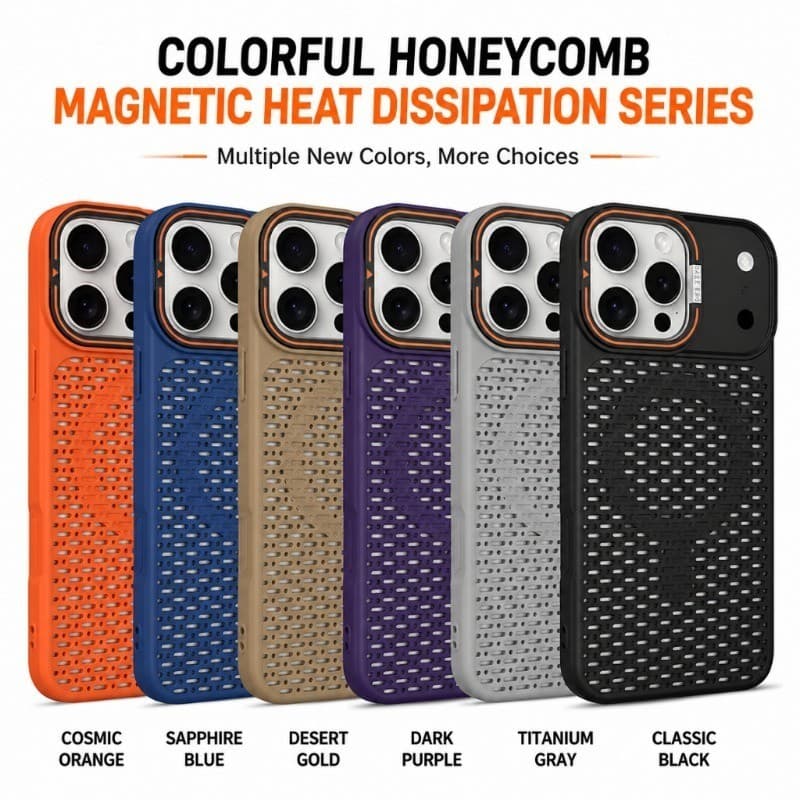 Nova Capa De Telefone Magnética De Dissipação De Calor Para iPhone 18 Pro Max 17 16 15 14 13 12 Suporte Oculto Integrado