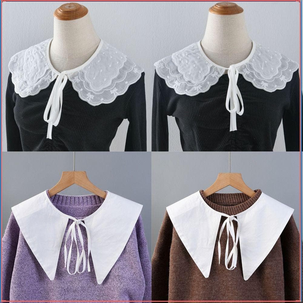Colar Falso , Gola Falsa Destacável De Algodão DIY , Lenço De Pescoço , Capa Feminina , Meninas