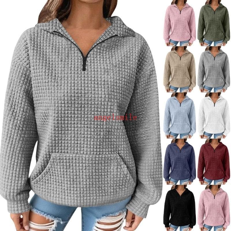 Ace Moda Feminina Padrão Acolchoado Leve Manga Longa Simples Casual Senhoras Moletons Pulôveres Camisas Tops