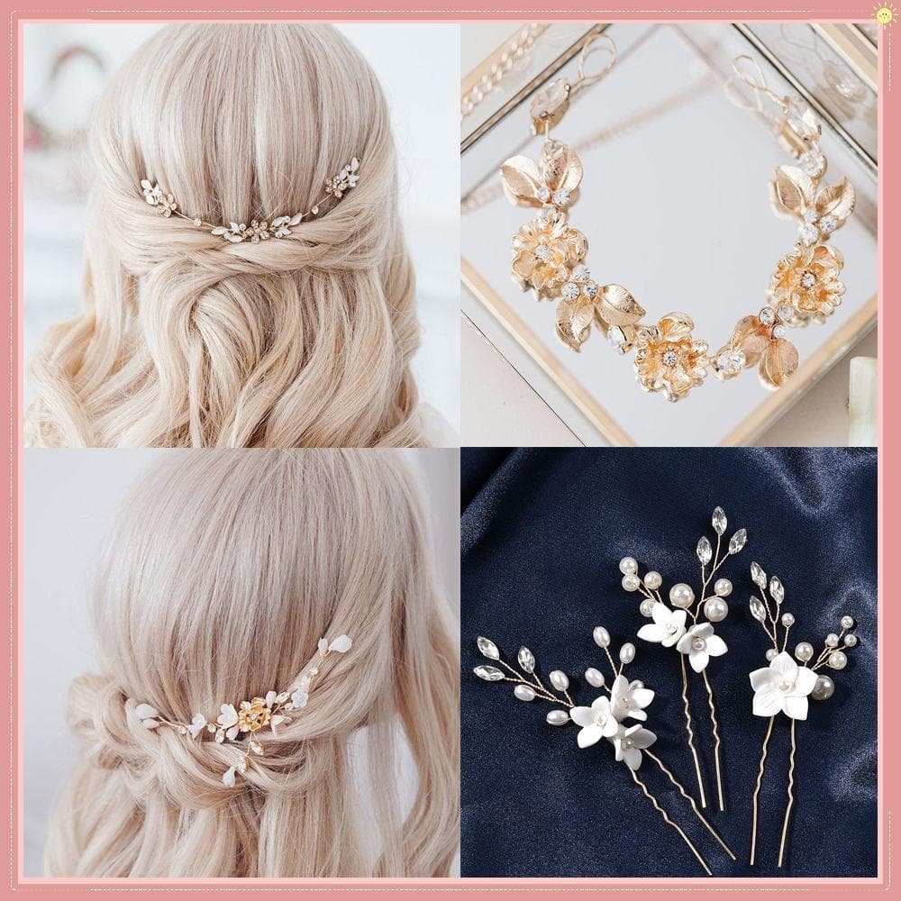 Cristal Tiara Strass Meninas Casamento Feito À Mão Grampo De Cabelo De Noiva