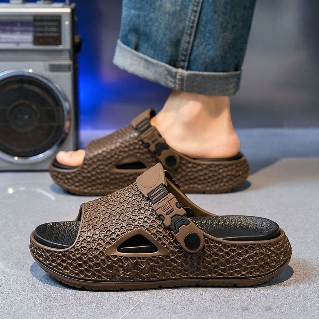 [Novo produto envio rápido] sapatos de praia masculinos de sola grossa sandálias de uso externo masculino verão novo est