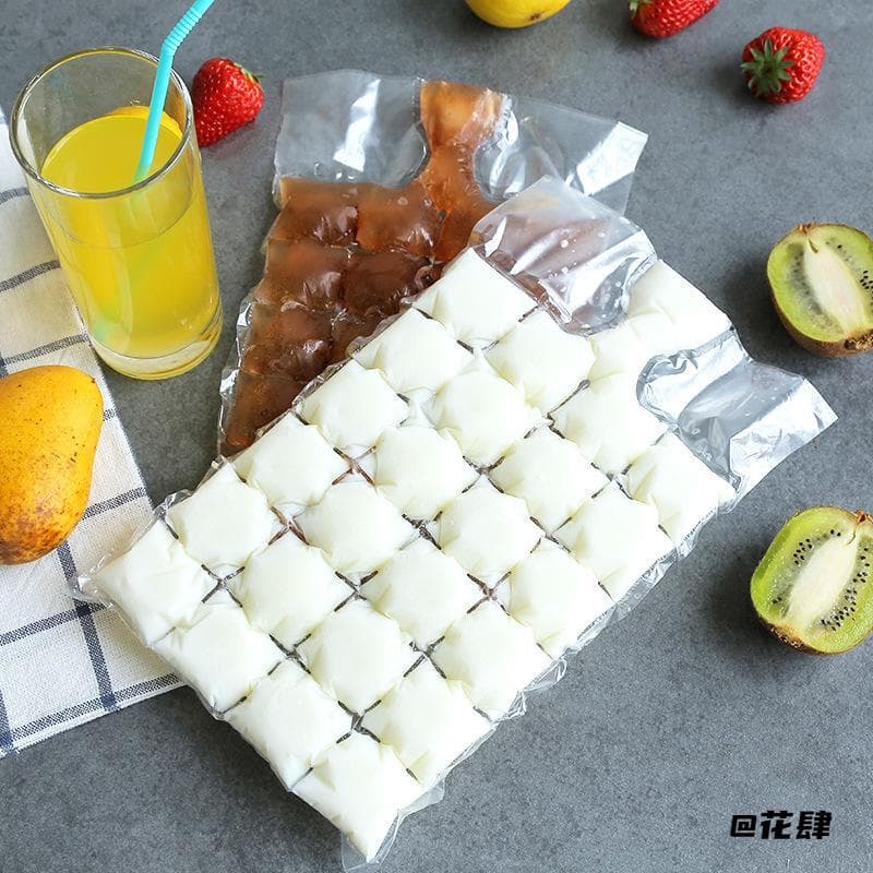 Saco de gelo comestível auto-vedação cubo de gelo congelado molde geladeira doméstica saco de gelo descartável doméstico