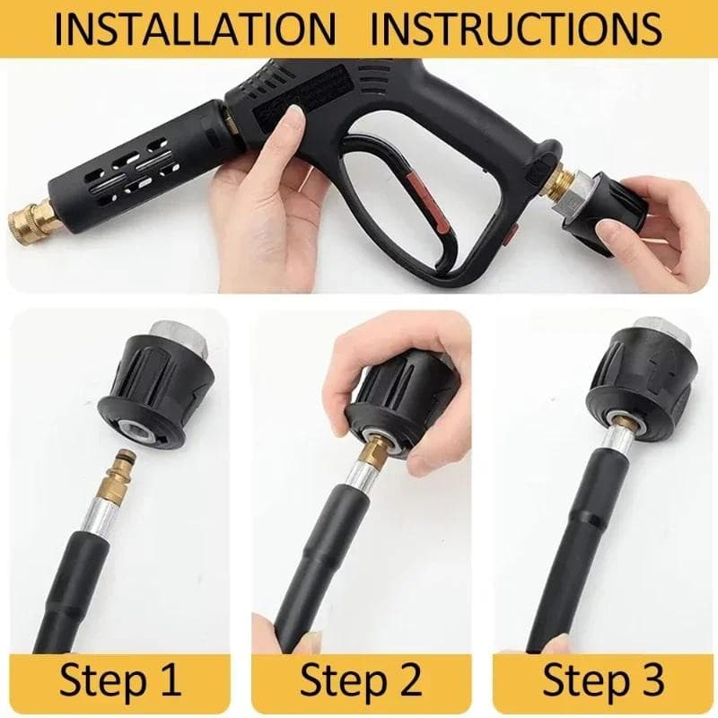 Adaptador De Mangueira De Alta Pressão Conecta Saída De Lavadora De Carro M22-14MM Com Conector De Tubo De