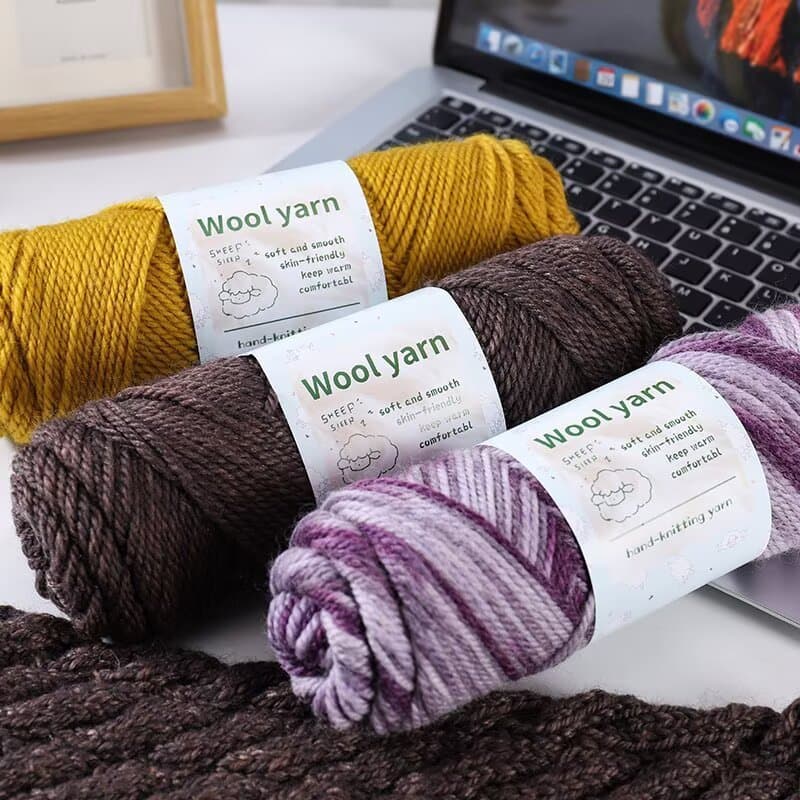 500g Fio De Lã Alpaca Médio-Grosso Artesanal DIY Material Para Fazer Outono E Inverno Cachecol Camisola Chapéu Bolas De