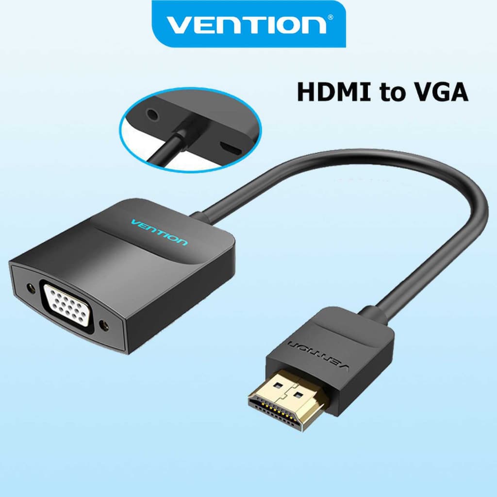 Adaptador Vention HDMI Para VGA Com Conversor De Cabo De Vídeo AV De Áudio HDTV TV
