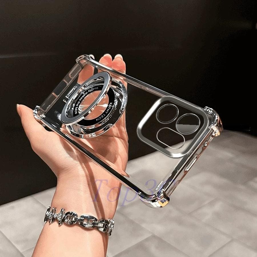 Capinha OPPO Reno 14F 5G / Reno14 F 5G airbag De Quatro Cantos anti-Queda De Telefone Transparente Com Suporte CDSJ