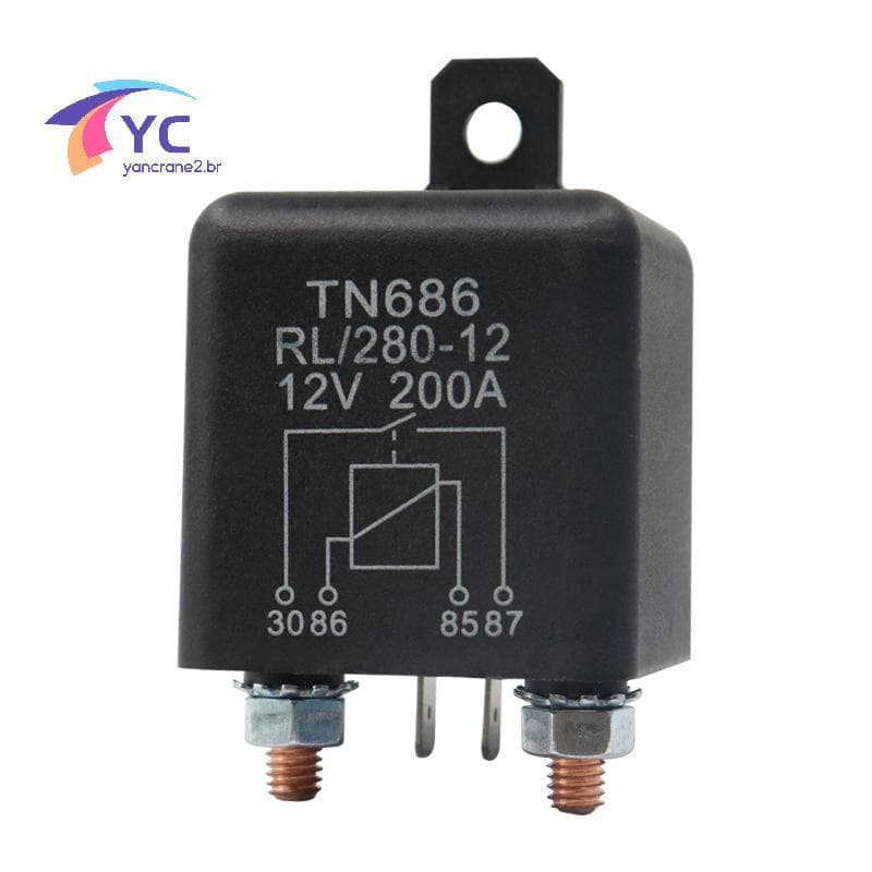 YCBR Relé De Partida De Alta Corrente 200A 100A 12V/24V Potência Automotiva Pesada Carro .