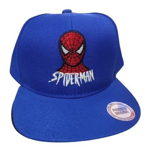 Bone bordado,  Aazul  infantil masculino homem aranha para seu filho  se proteger e brincar