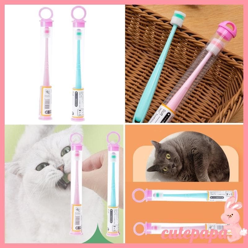 cutepa Kits Limpeza Dentes Para Animais Estimação Cães Escova Gatos Ferramenta Cuidados Dentários Fornecimento