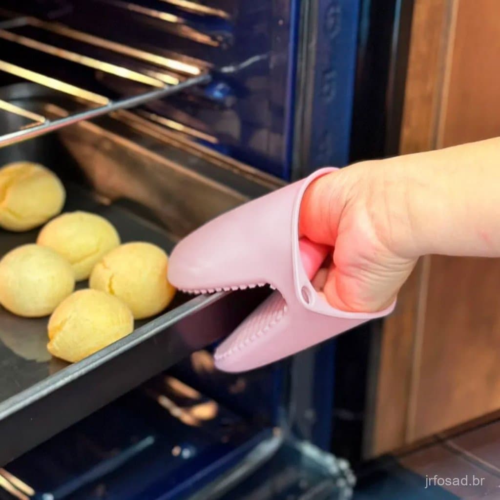 Pegador de Panela de Silicone - Luva Proteção Silicone Térmica - Luvas de Isolamento Térmico de Microondas Resistentes