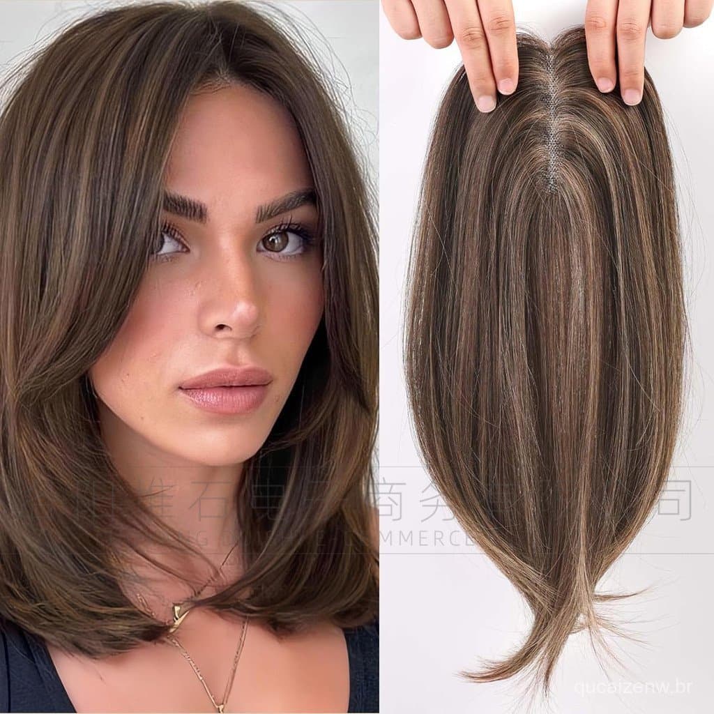 Europeu americano peruca personagem oito caracteres franja longo cabelo encaracolado peruca sintética senhoras Natural r