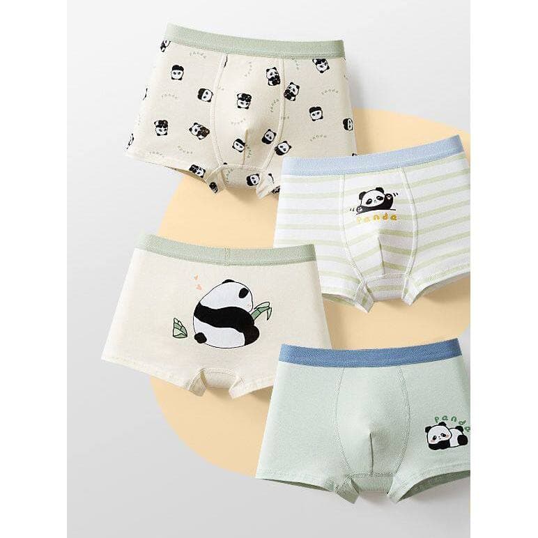 Cueca boxer de algodão puro para meninos, cueca boxer antibacteriana de algodão para crianças, roupa íntima para bebês m