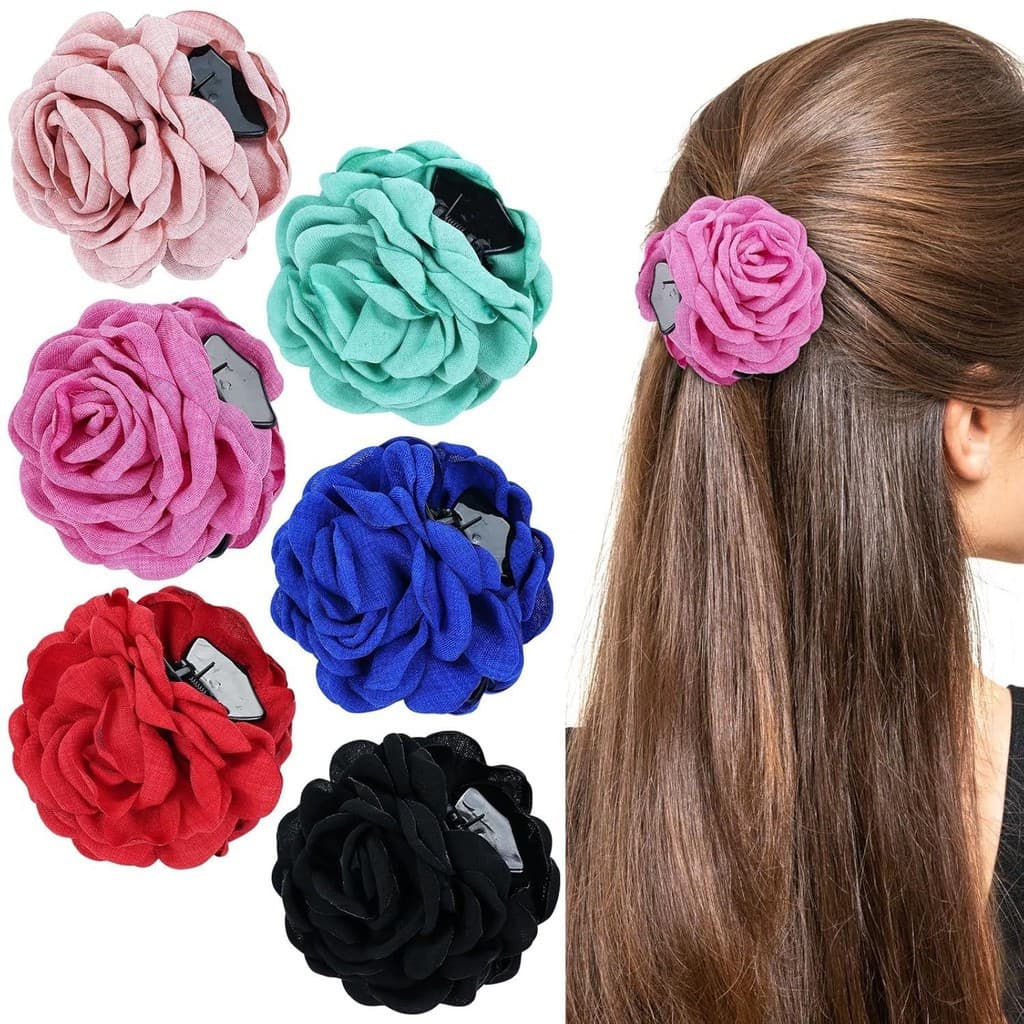 Novo grampo de cabelo com borla de rosa em estilo chinês, acessório de cabelo com presilha lateral, ornamento capilar.