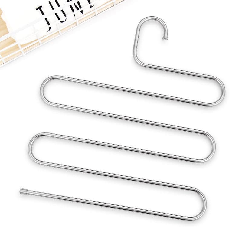 [Estoque pronto] Cabide multicamadas para calças Cabide de aço inoxidável Rack para calças mágicas Guarda-roupa multifun