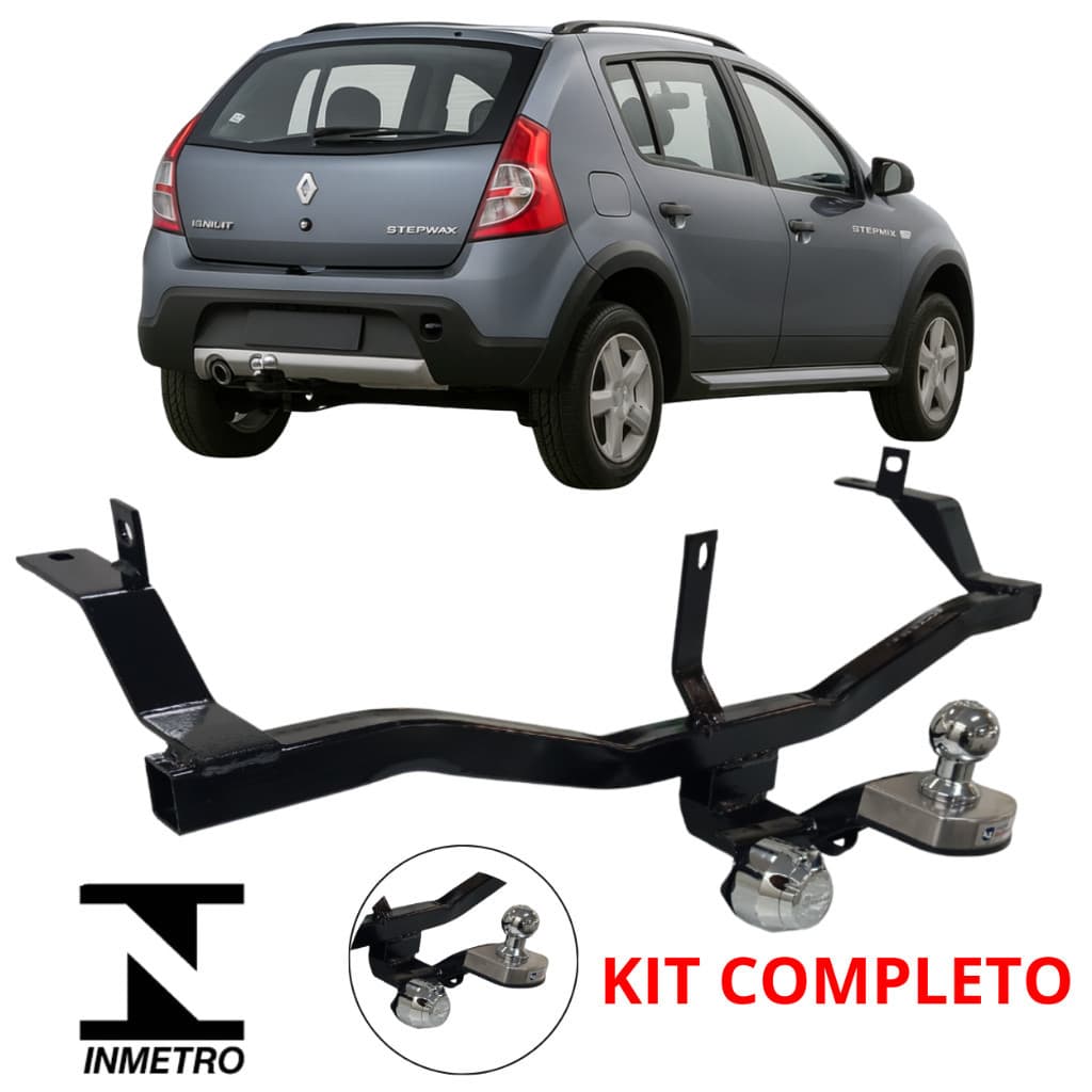 Engate Fixo Reboque Renault Sandero/Stepway 2008 a 2013 Capacidade 500kg  Inmetro