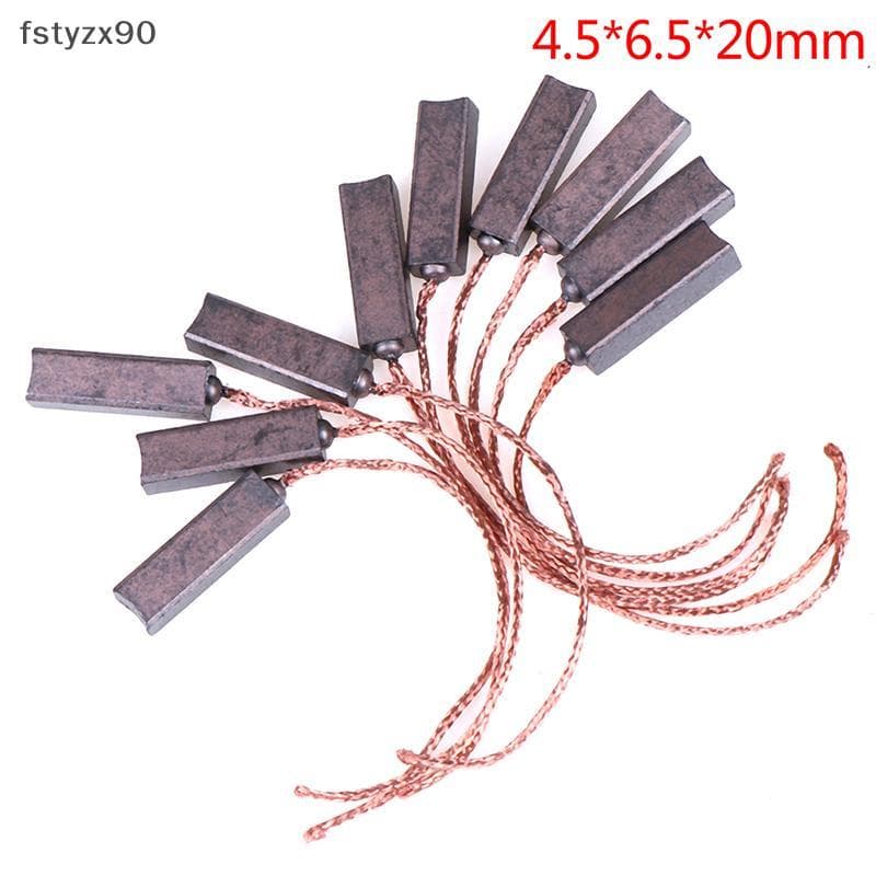 [fstyzx90] 10 Unidades 4.5 * 6.5 * 20 Mm Motor Escovas De Carbono Regulador Escova BR