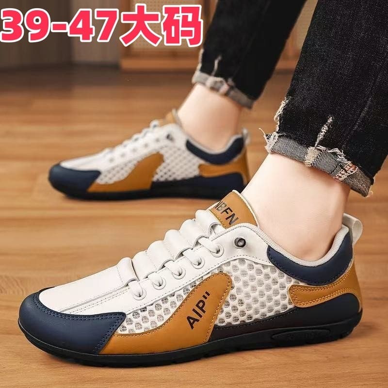 Novo Verão Malha Sapatos Masculinos 2026 Esportes Casuais Respirável Com Ar Condicionado Deslizamento Em
