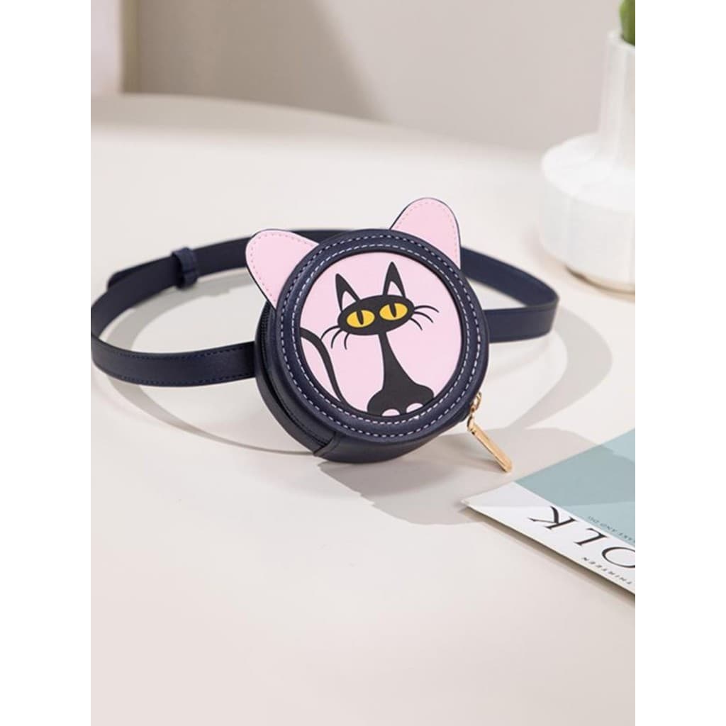 Mini bolsa de peito criativa de desenho animado, bolsa de cintura, enfeites de cintura, bolsa para chave de carro
