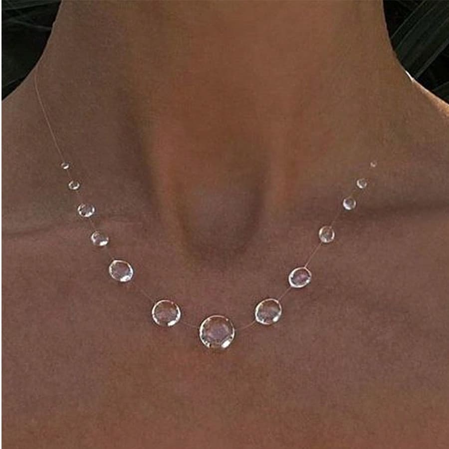 Colar e Brinco Gota de Cristal, Corrente de Clavícula em Forma de Gota, Joia para Festa de Natal, Presente para Mulheres