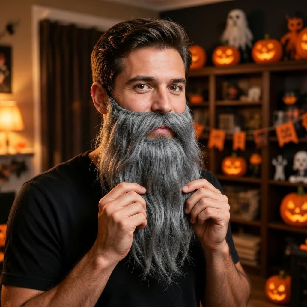 Barba Falsa para Fantasia - Acessório para Halloween, Festas e Cosplay