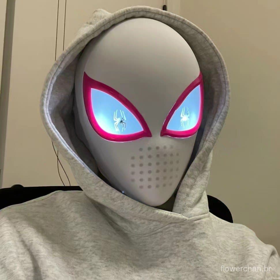 Máscara do HOMEM-ARANHA Capacete Touch Olhos Brilhantes Capacete Móvel Adulto COSPLAY Adereços