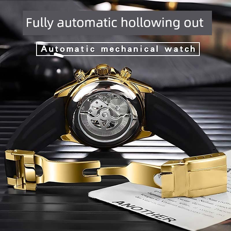 relogio masculino Famoso relógio genuíno oco automático relógio mecânico masculino High-End calendário luminoso à prova