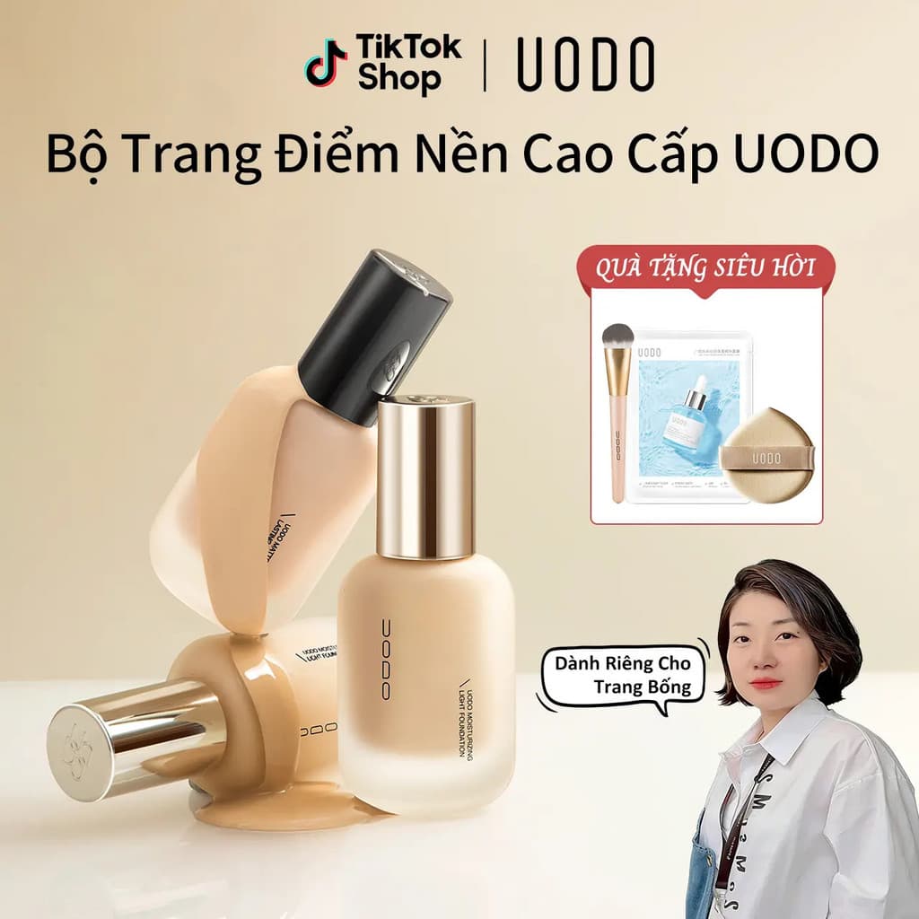 [Live Trang Bống]Base de Maquiagem, UODO, 30ml, Controle de Oleosidade, Longa Duração, À Prova d'Água, Corretivo, Inclui