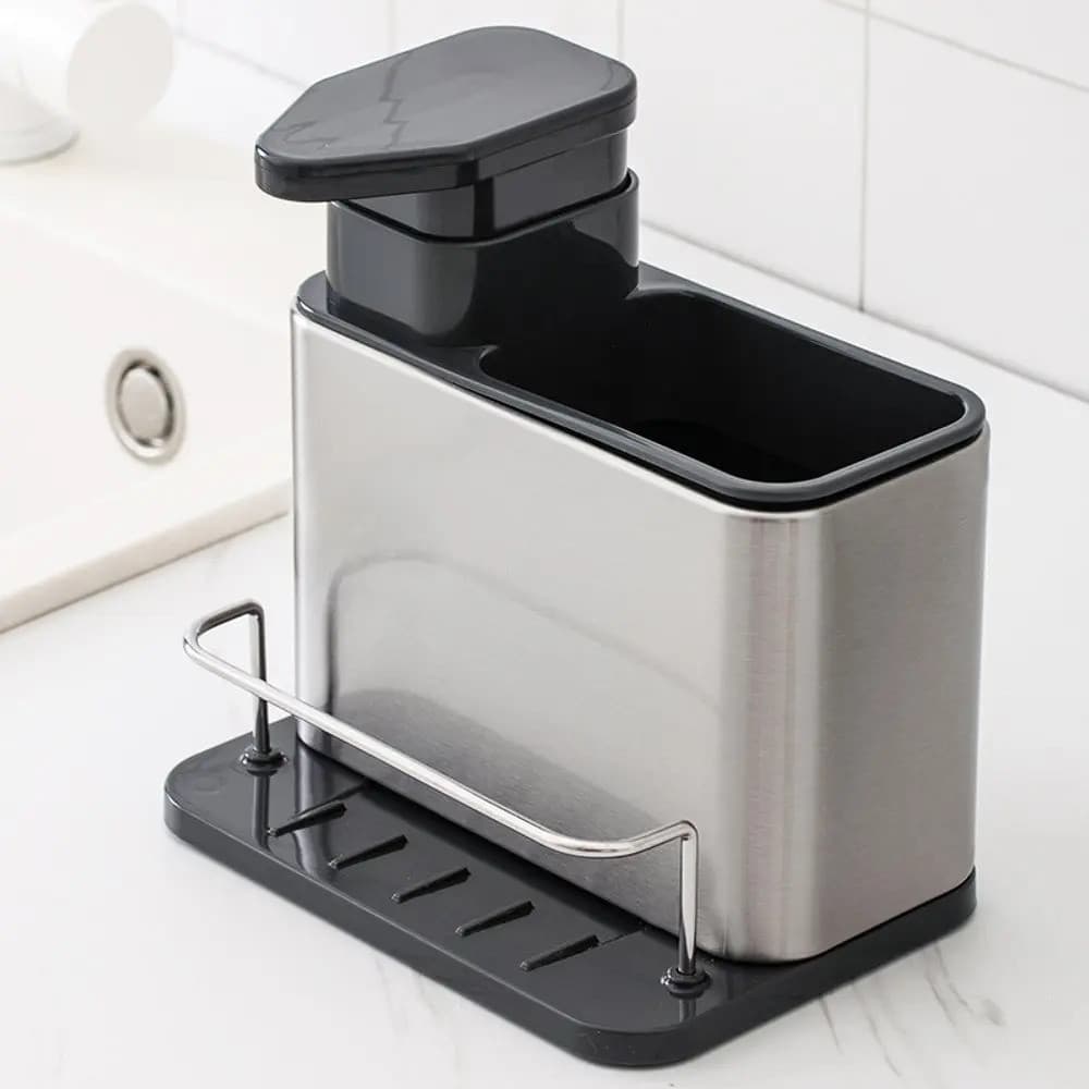 Organizador De Pia C/ Porta Detergente Inox Cozinha Arrumar