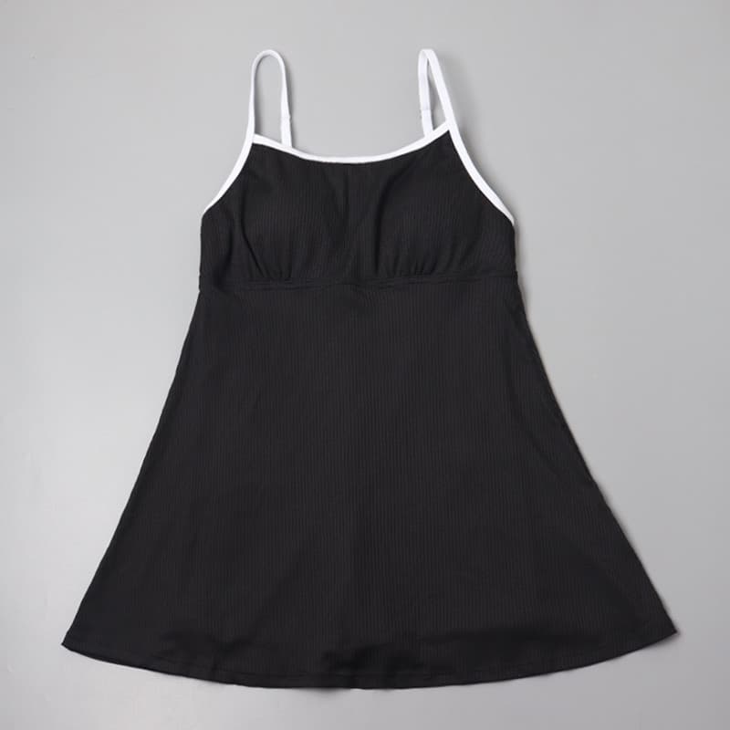 8818 comércio exterior saia feminina maiô cor sólida malha Pit Strip mais magro olhar Boxer um-