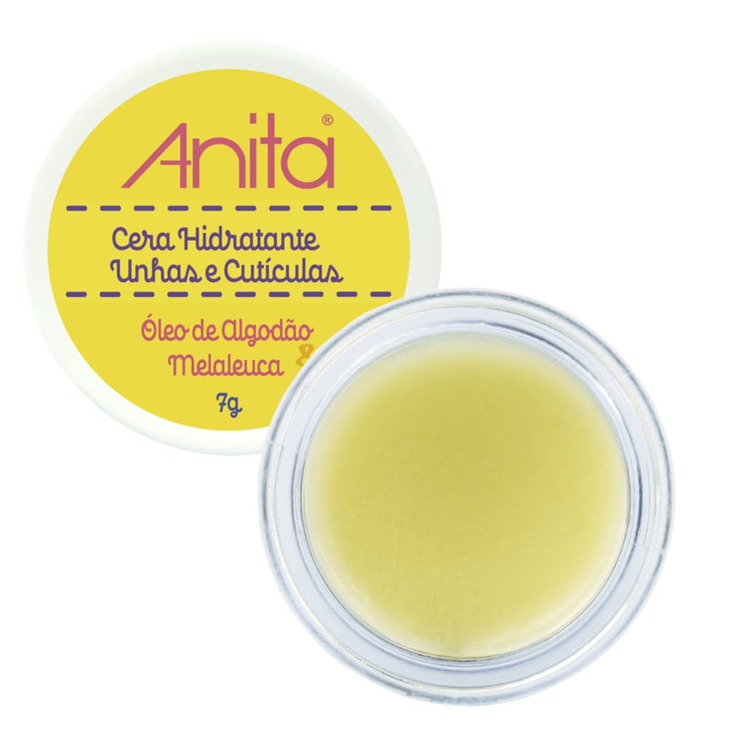 Anita - Cera Hidratante - Unhas E Cutículas - Óleo De Algodão E Melaleuca 7g