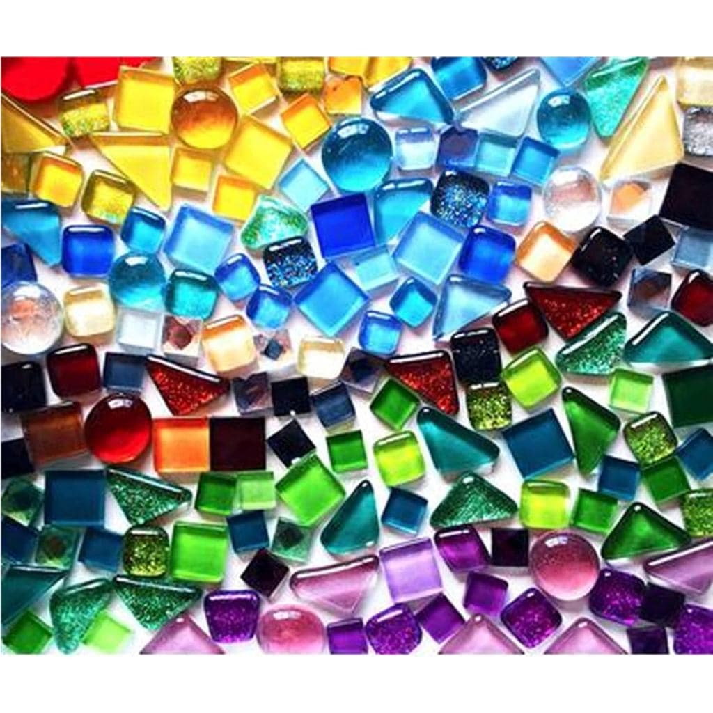 BTMIEY 500g Azulejos de Mosaico Irregulares para Colagem, Hobby Infantil, Artesanato em Cristal para Decoração de Banhei