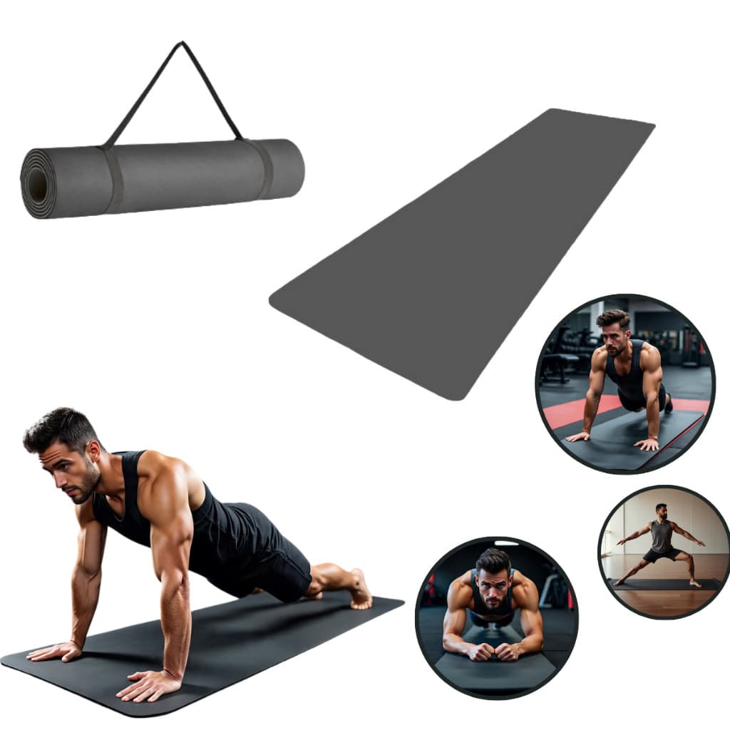 Tapete de Yoga, Prancha Abdominal, Corda, 1,70m x 55cm x 5mm, Tapete Tatami para Exercícios em Casa 2026