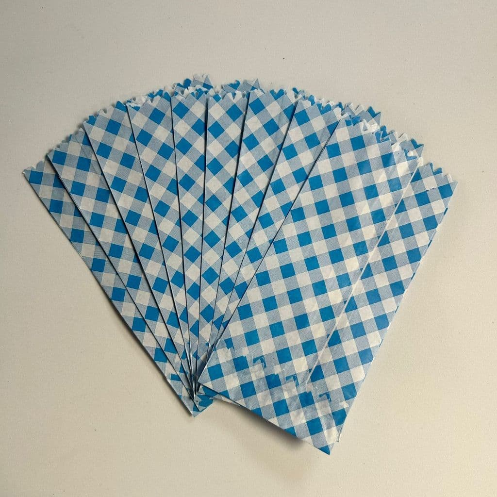 Saco de Pipoca Xadrez Colorido – Para Decoração Festa Junina e São João e Festas Infantil 15 cm de Altura