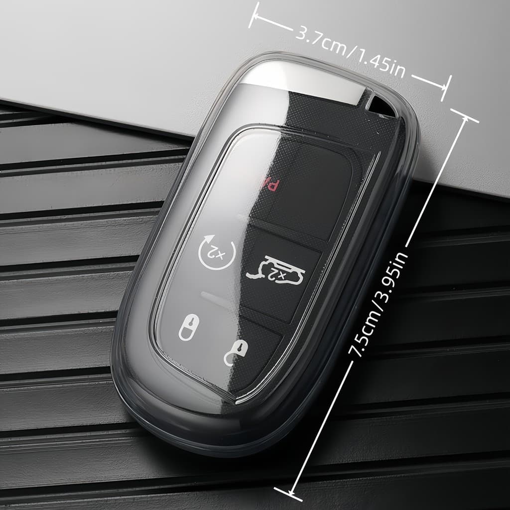 Esta é uma capa de chave em TPU adequada para um design elegante e minimalista.   Compatível com Renegade, Grand Cheroke