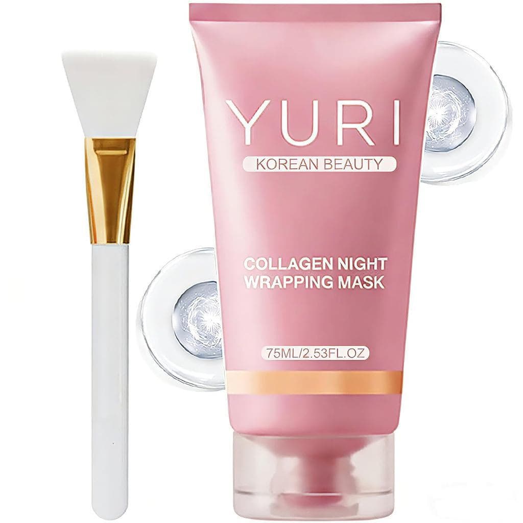 Máscara Noturna Envolvente YURICollagen, Máscara YURICollagen, Máscara Facial de Fácil Remoção Carenightmask, Máscara Hi