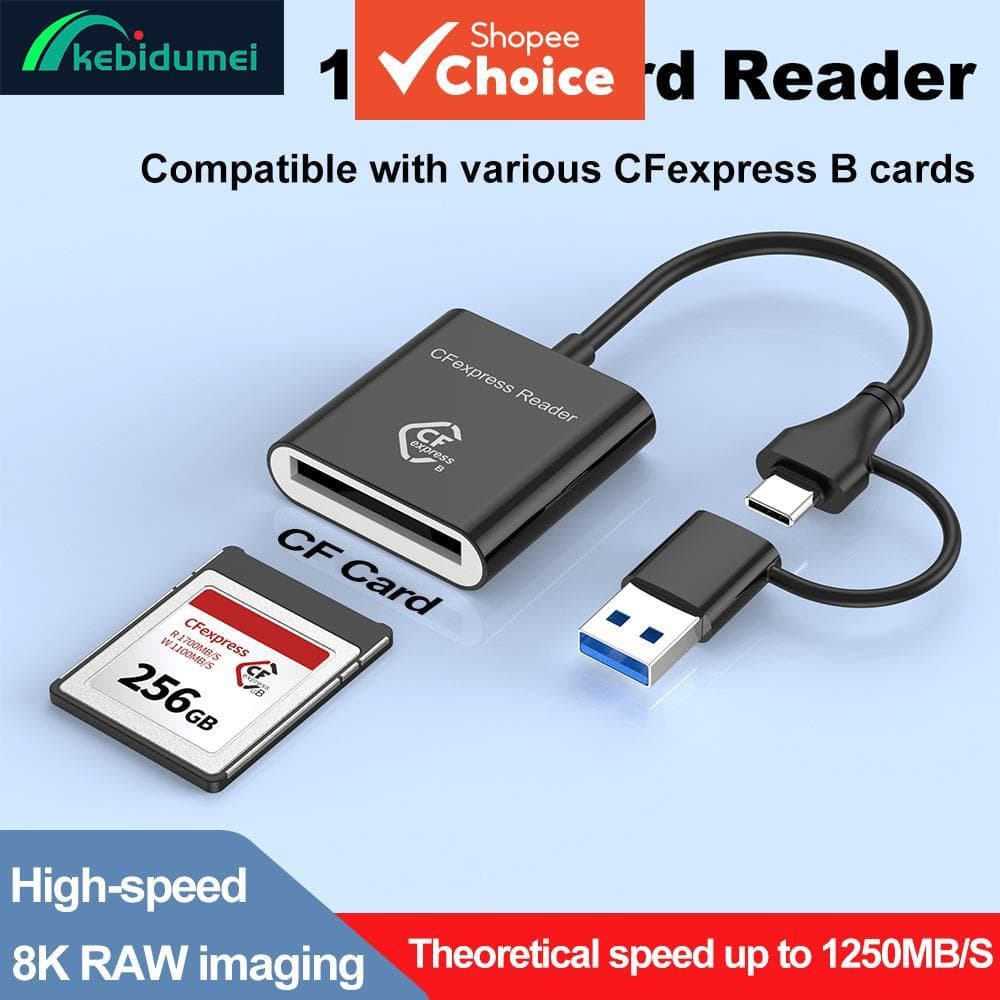 Kebidumei 10Gbps CFexpress Tipo B Leitor De Cartão Gravador USB3.2 Gen2 USB C CFe Card Reader Para Android Windows XP/Vi