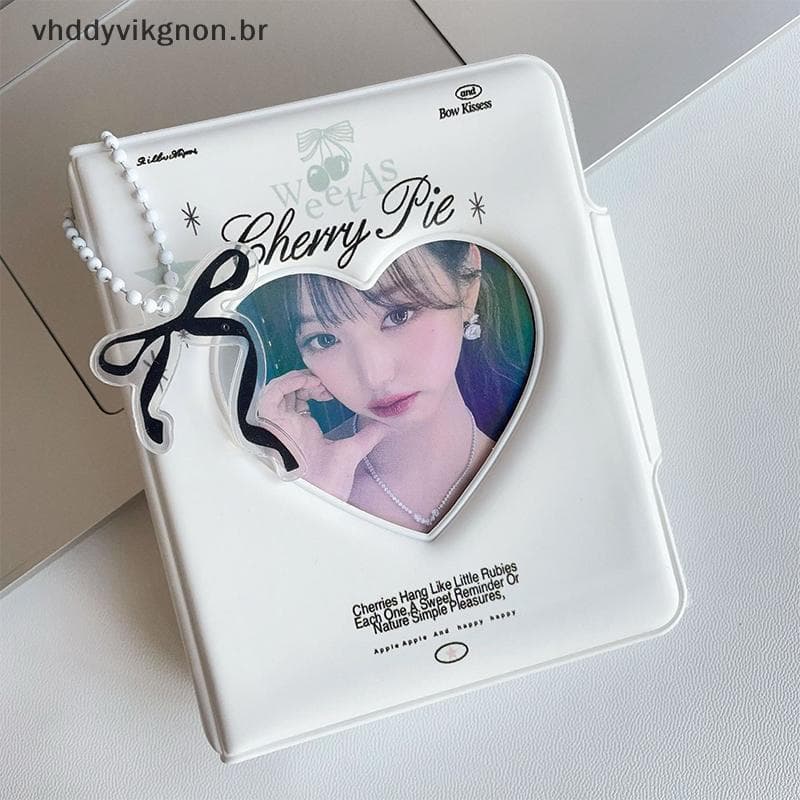vhddyvikgnon Kpop Photocards Fichário Doce Arco Álbum De Fotos Mini Suporte Para Cartão Fotográfico 3 Polegada Amor Cora
