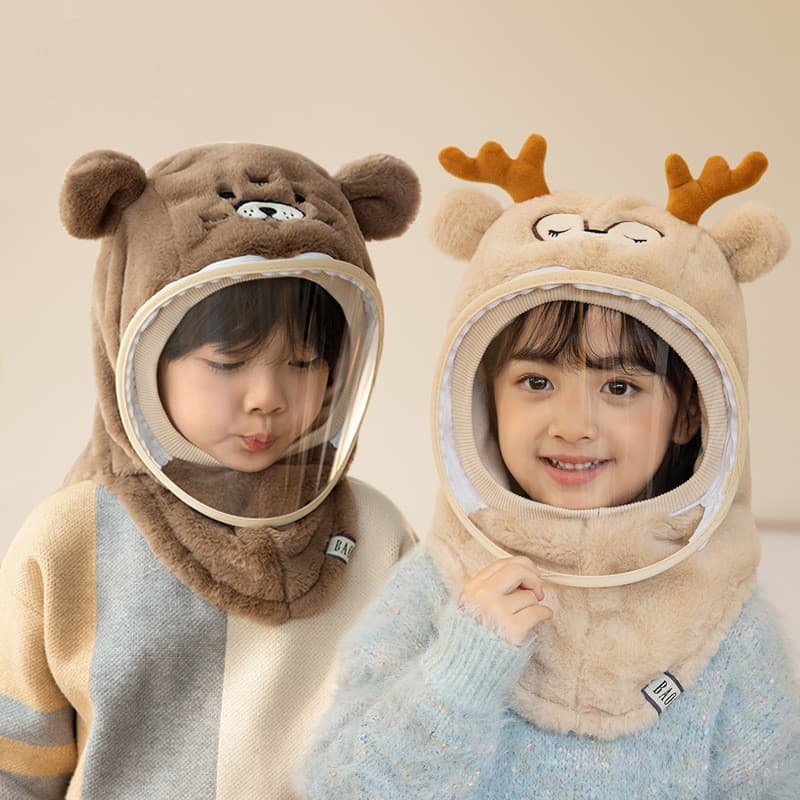 Inverno Crianças Chapéus À Prova De Vento Bonés Para Orelha Muffs Meninos Xales Quentes Meninas Bebê Turbante Criança Re