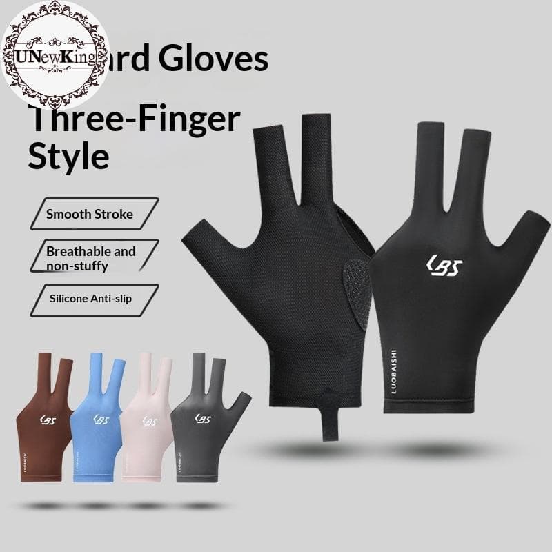 Luvas De Bilhar Antiderrapantes De Três Dedos UNewKing 1 Peça Para Mão Esquerda Direita Design Aberto Taco Suave br