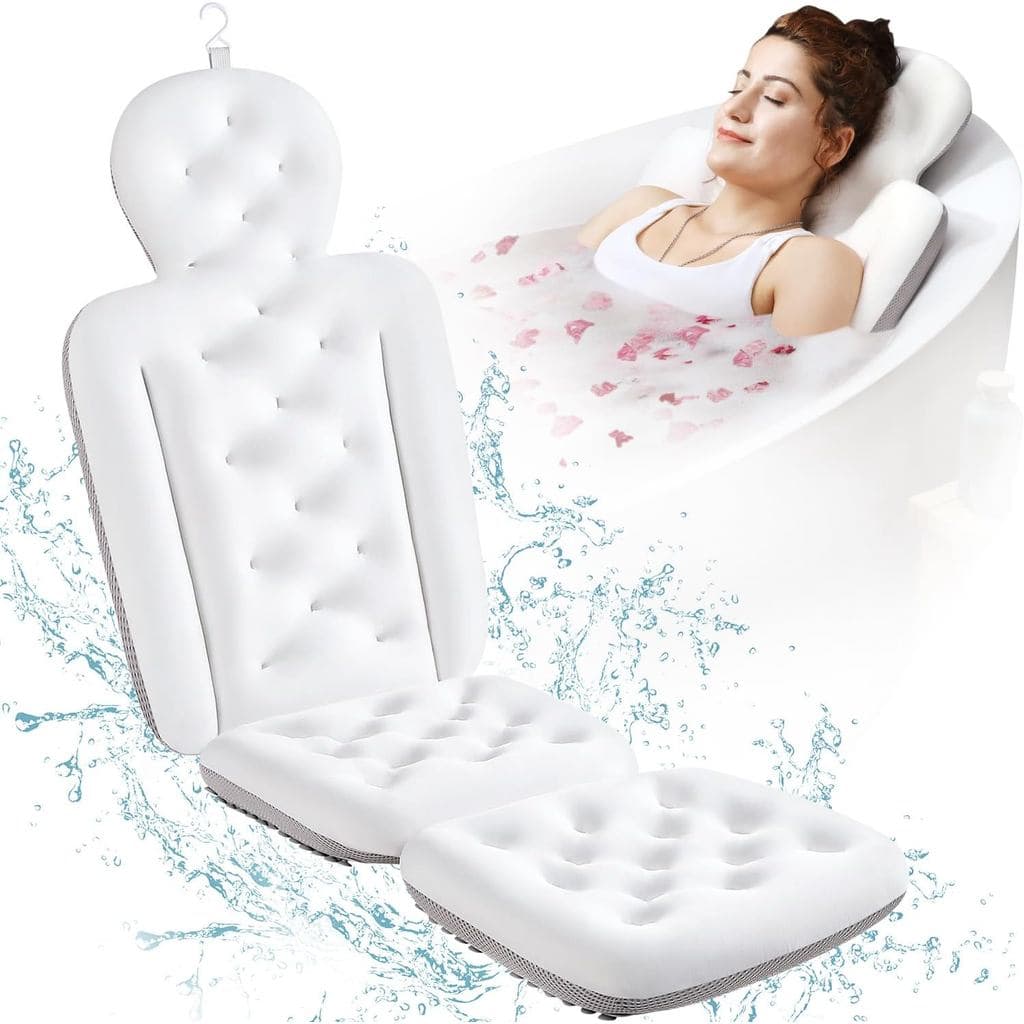 Almofada de Banho para Banheira, Almofada Espessa para Banheira, Almofada de Luxo para Banho com Suporte para Cabeça, Pe