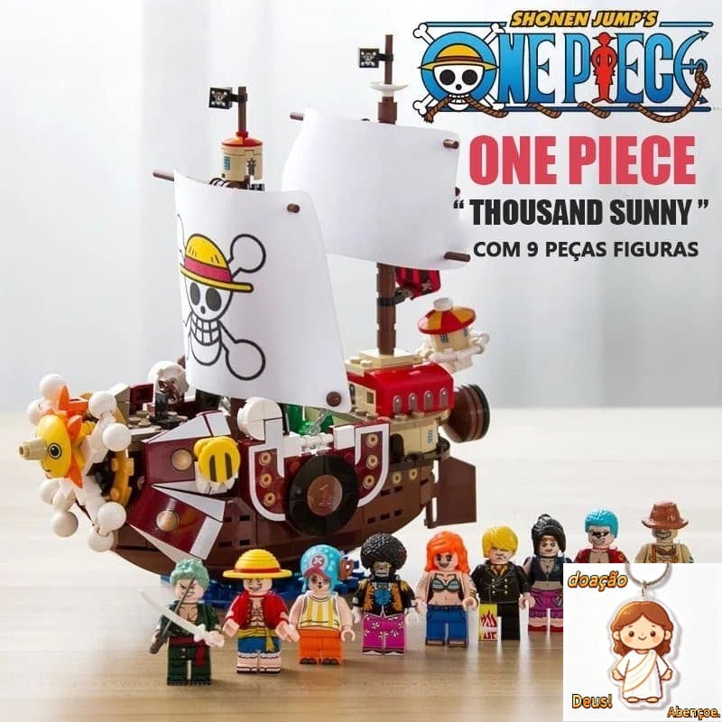 432 Peças One Piece MIL SOLARES Blocos de Construção Brinquedo Navio de Guerra Modelo Educacional Blocos de Montagem Bri