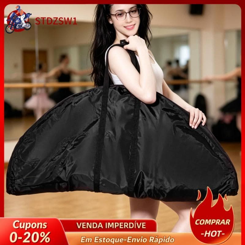 [stdzsw1] Bolsa Para Roupas De Dança Tutu , Grande Com Zíper , Estojo De Armazenamento De Adultos Performance De Balé