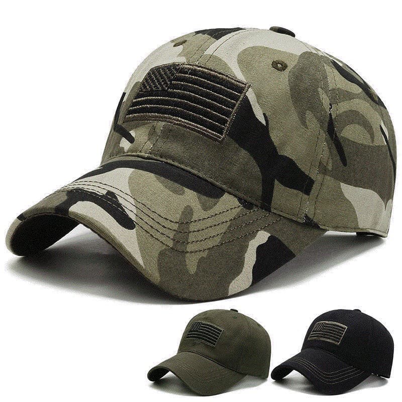 Boné De Beisebol Camuflado Com Bandeira Dos Eua Masculino Bordado Do Exército Tático Snapback Pai Chapéu Verão Esportes