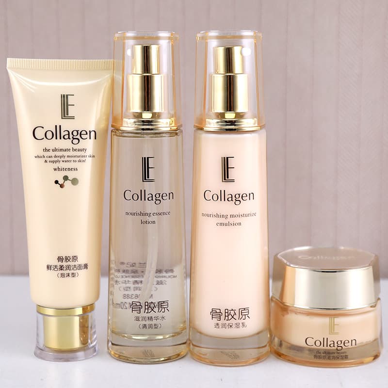 Lilan Fei Bone Collagen Essence Água Conjunto de cuidados com a pele Hidratante Hidratante Elástico Rejuvenescedor da pe