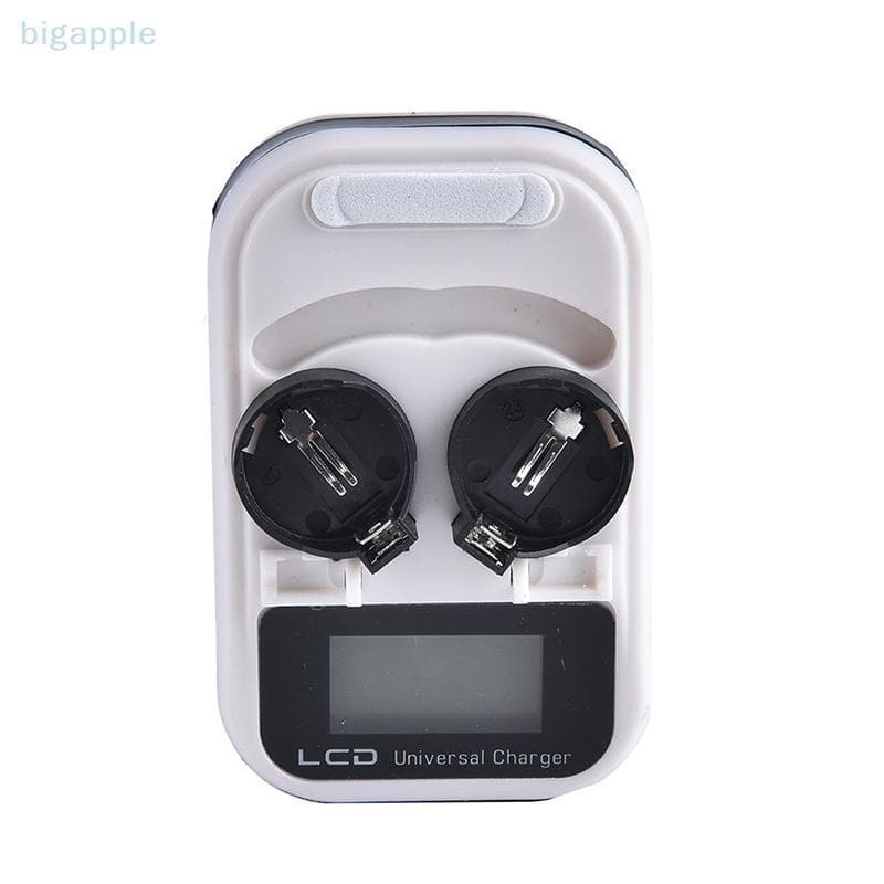 (big88apple) US Plug 2 Slot LIR2032 LIR2025 LIR2016 Botão Carregador De Bateria De Célula Tipo Moeda LCD Novo