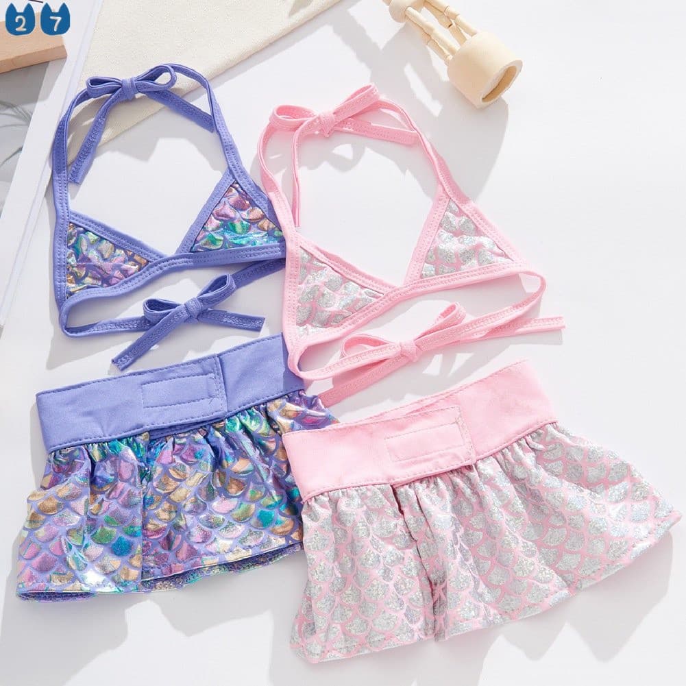 『 27Pets 』 Summer Roupas Para Animais De Estimação Conjunto De Biquíni Gatos Cães De Praia
