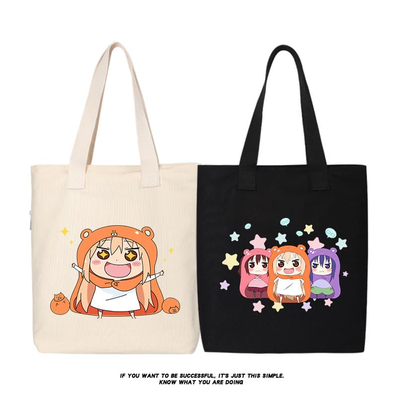 Qianwumei Xiaobui mercadoria bolsa de lona bidimensional bonito casa masculino feminino estilo saco de armazenamento por